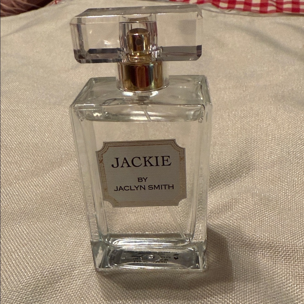 Jaclyn Smith Jackie Perfume - Clear and Gold bottle, sprayed 3x